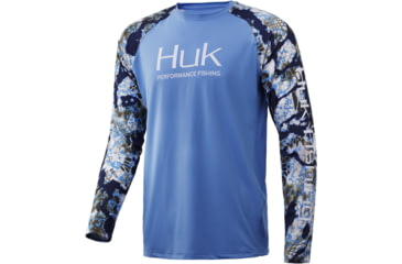 Image of HUK Performance Fishing Kryptek Double Header Long Sleeve T-Shirt - Mens, Kryptek Obskura Signa, 2XL, H1200248-967-XXL