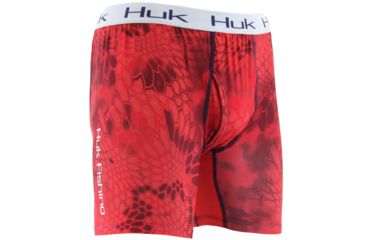 Image of HUK Performance Fishing Kryptek Mens Performance BXR Jock Shorts, Kryptek Crimson, H5000010GCRS
