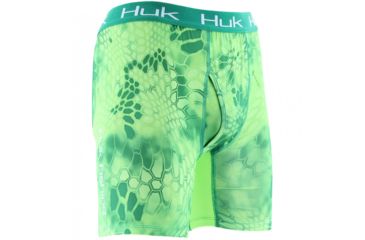 Image of HUK Performance Fishing Kryptek Mens Performance BXR Jock Shorts, Kryptek Neon Green, H5000010GNGXL