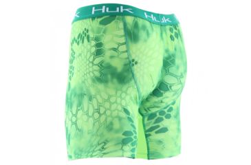 Image of HUK Performance Fishing Kryptek Mens Performance BXR Jock Shorts, Kryptek Neon Green, H5000010GNGXL