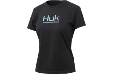 Image of HUK Performance Fishing Logo Crew Tee - Womens, Black, Large, H6100045-001-L