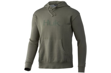 Image of HUK Performance Fishing Logo Hoodie - Mens, Moss, Extra Large, H1300075-316-XL