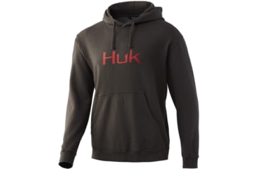 Image of HUK Performance Fishing Logo Hoodie - Mens, Volcanic Ashf22, Extra Large, H1300075-017-XL