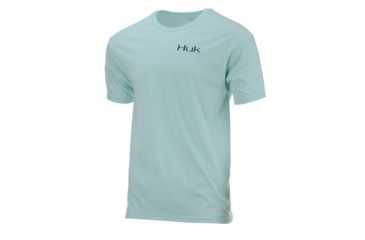 Image of HUK Performance Fishing Mako Badge Tops, Short Sleeve - Men's, Sea Foam, 2XL, H1000160-350-XXL