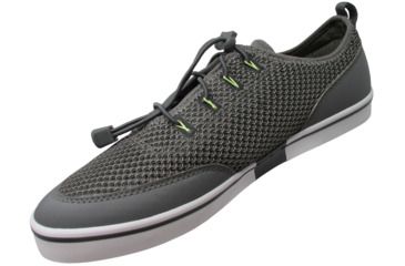 Image of HUK Performance Fishing Mania Casual, Deck Shoe - Mens, Grey/Neon Green, 8.5, H8013300-020-8.5