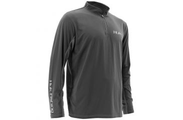 Image of HUK Performance Fishing Men's Icon 1/4 Zip Sweater, Charcoal Gray, Extra Large H1200065-010-XL