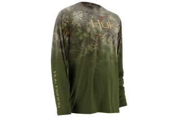 Image of HUK Performance Fishing Men's Kryptek Fade Icon Long Sleeve Shirt, Kryptek Mandrake, Large H1200114-290-L