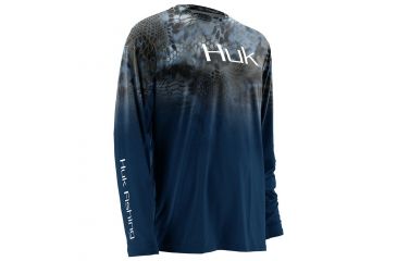 Image of HUK Performance Fishing Men's Kryptek Fade Icon Long Sleeve Shirt, Kryptek Neptune, Large H1200114-470-L