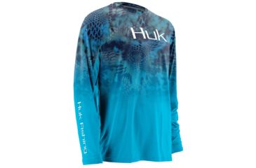 Image of HUK Performance Fishing Men's Kryptek Fade Icon Long Sleeve Shirt, Kryptek Pontus, Large H1200114-480-L