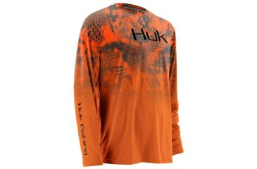 Image of HUK Performance Fishing Men's Kryptek Fade Icon Long Sleeve Shirt, Kryptek Inferno, Large H1200114-870-L