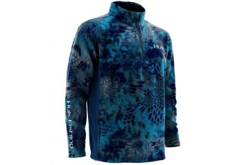 Image of HUK Performance Fishing Men's Kryptek Fleece 1/4 Zip Top, Kryptek Pontus, 3XL H1300016-PON-XXXL