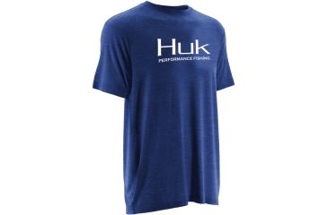 Image of HUK Performance Fishing Men's Logo Tee, Royal Heather, Large H1000091-405-L