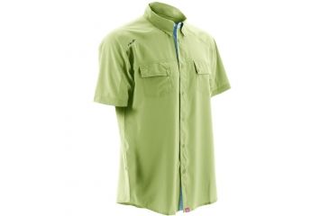 Image of HUK Performance Fishing Men's Next Level Short Sleeve Shirt, Key Lime, 3XL H1500030-336-XXXL
