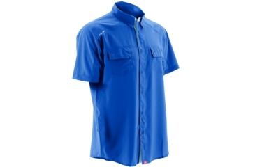 Image of HUK Performance Fishing Men's Next Level Short Sleeve Shirt, Royal, Large H1500030-400-L