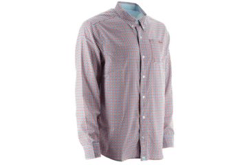 Image of HUK Performance Fishing Men's Santiago Long Sleeve Shirt, LaSalle Red, 3XL H1500031-601-XXXL