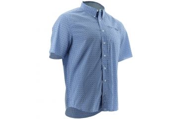 Image of HUK Performance Fishing Men's Santiago Short Sleeve Shirt, LaSalle Navy, Large H1500035-411-L