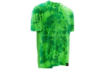 Image of HUK Performance Fishing Mens Kryptek LoPro Icon Short Sleeve Shirt, Kryptek Neon Green