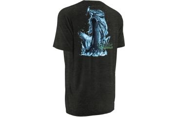 Image of HUK Performance Fishing Mens KScott Jumping Bass Tee, Dark Grey Heather, H1000074DGHS