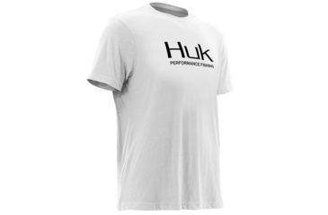 Image of HUK Performance Fishing Mens Logo Tee, White, Large, H1000121-100-L