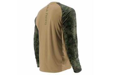 Image of HUK Performance Fishing Fishing Long Sleeve Double Header Top - Men's, Khaki/Subphantis Southern Tier, Large, H1200136-250-L