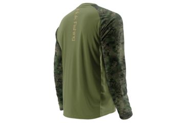 Image of HUK Performance Fishing Fishing Long Sleeve Double Header Top - Men's, Military Olive Drab/SubPhantis Southern Tier, Large, H1200136-390-L