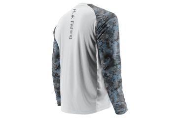Image of HUK Performance Fishing Fishing Long Sleeve Double Header Top - Men's, White/SubPhantis Glacier, Large, H1200136-100-L