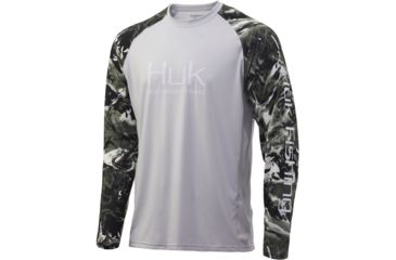 Image of HUK Performance Fishing Mossy Oak Double Header Long Sleeve Graphic T-Shirt - Mens, Mossy Oak Hydro Freshwater, Extra Large, H1200229-926-XL