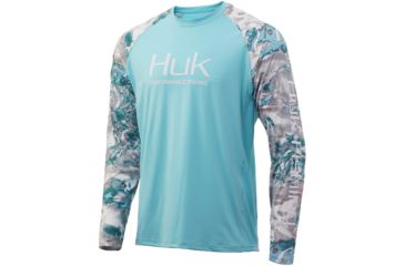 Image of HUK Performance Fishing Mossy Oak Double Header Long Sleeve Graphic T-Shirt - Mens, Mossy Oak Hydro Shallows, Extra Large, H1200229-928-XL
