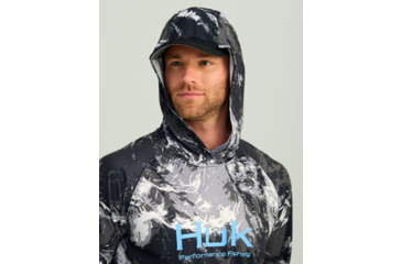 Image of HUK Performance Fishing Mossy Oak Pursuit Hoodie - Mens, Moe Sw Midnight, Medium, H1200611-979-M
