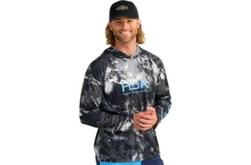 Image of HUK Performance Fishing Mossy Oak Pursuit Hoodie - Mens, Moe Sw Midnight, Medium, H1200611-979-M