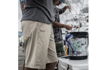 Image of HUK Performance Fishing Next Level Shorts - Mens, Khaki, Medium, Inseam 10.5 in, H2000011-250-M