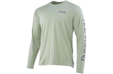 Image of HUK Performance Fishing Pen and Ink Tarpon Long Sleeve Graphic T-Shirt - Mens, Desert Sage, Extra Large, H1200219-381-XL