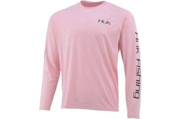 Image of HUK Performance Fishing Pen and Ink Tarpon Long Sleeve Graphic T-Shirt - Mens, Pink Taffy, Medium, H1200219-685-M