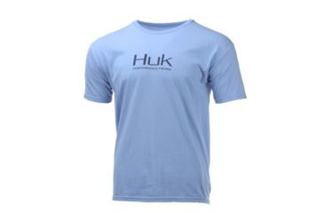 Image of HUK Performance Fishing Performance Fishing Tops, Short Sleeve - Mens, Carolina Blue, Large, H1000176-420-L