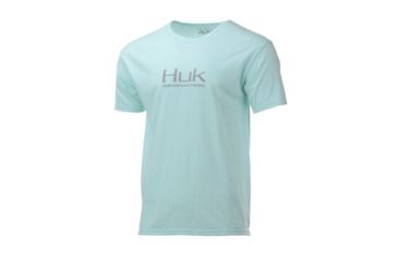 Image of HUK Performance Fishing Performance Fishing Tops, Short Sleeve - Mens, Sea Foam, Large, H1000176-350-L