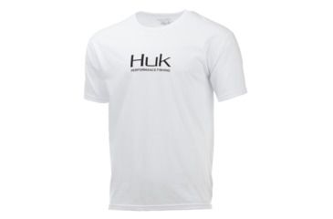 Image of HUK Performance Fishing Performance Fishing Tops, Short Sleeve - Mens, White, Large, H1000176-100-L