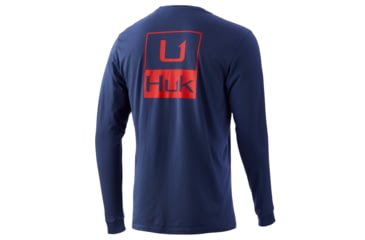 Image of HUK Performance Fishing Pocket Long Sleeve Tee - Mens, Sargasso Sea Heather, Small, H1000301-416-S