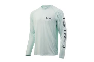 Image of HUK Performance Fishing Pursuit Bill Fish Art Slam Long Sleeve Graphic T-Shirt - Mens, Seafoam, Medium, H1200202-350-M