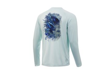 Image of HUK Performance Fishing Pursuit Bill Fish Art Slam Long Sleeve Graphic T-Shirt - Mens, Seafoam, Medium, H1200202-350-M