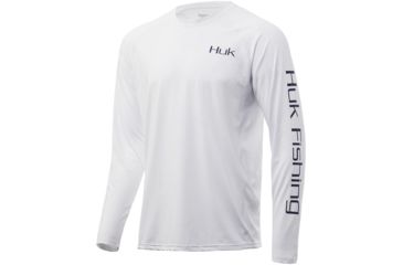 Image of HUK Performance Fishing Pursuit Bill Fish Art Slam Long Sleeve Graphic T-Shirt - Mens, White, Extra Large, H1200202-100-XL