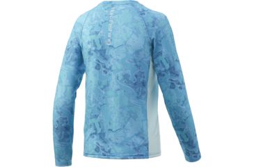 Image of HUK Performance Fishing Pursuit Camo Vented Long Sleeve Tee - Youth, Boca Grande, Medium, H7120017-446-YM