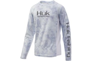 Image of HUK Performance Fishing Pursuit Camo Vented Long Sleeve Tee - Youth, Kenai, Extra Large, H7120017-453-YXL