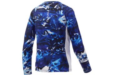 Image of HUK Performance Fishing Pursuit Camo Vented Long Sleeve Tee - Youth, Mossy Oak Hydro Reflex, Large, H7120017-468-YL