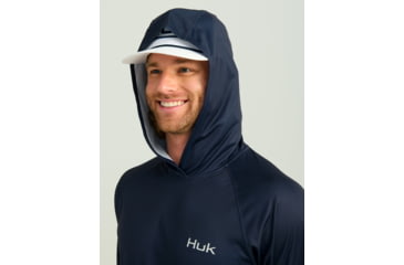 Image of HUK Performance Fishing Pursuit Graphic Hoodie - Mens, Storm Blue, Extra Large, H1200632-394-XL