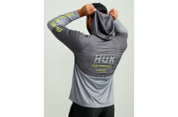 Image of HUK Performance Fishing Pursuit Graphic Hoodie - Mens, Volcanic Ash, 3XL, H1200632-013-XXXL