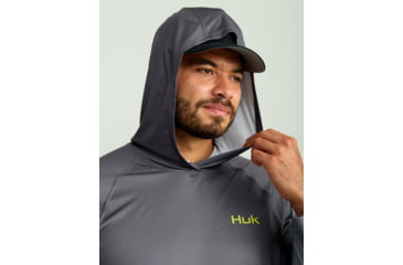 Image of HUK Performance Fishing Pursuit Graphic Hoodie - Mens, Volcanic Ash, 3XL, H1200632-013-XXXL