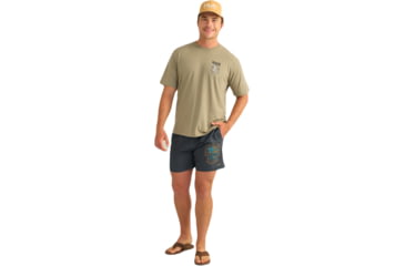 Image of HUK Performance Fishing Pursuit Graphic Volley Shorts - Mens, Volcanic Ash, Medium, H2000228-013-M