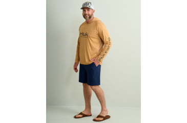 Image of HUK Performance Fishing Pursuit Hoodie Heather - Mens, Sand Piper Hthr, 2XL, H1200486-219-XXL