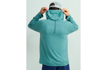 Image of HUK Performance Fishing Pursuit Hoodie Heather - Mens, Storm Blue Hthr, Medium, H1200486-540-M