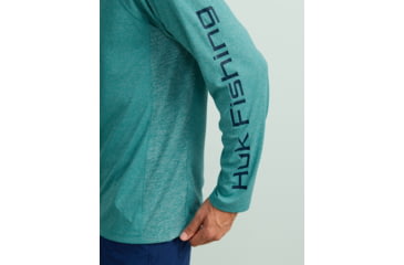 Image of HUK Performance Fishing Pursuit Hoodie Heather - Mens, Storm Blue Hthr, Medium, H1200486-540-M